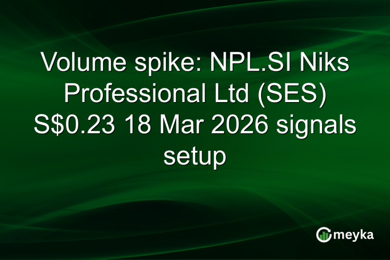 Volume spike: NPL.SI Niks Professional Ltd (SES) S$0.23 18 Mar 2026 signals setup