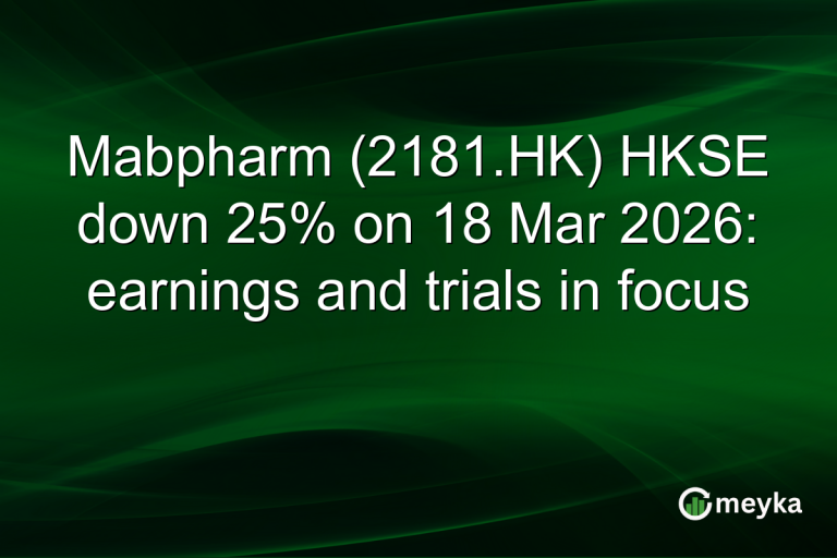 Mabpharm (2181.HK) HKSE down 25% on 18 Mar 2026: earnings and trials in focus