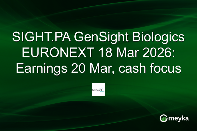 SIGHT.PA GenSight Biologics EURONEXT 18 Mar 2026: Earnings 20 Mar, cash focus