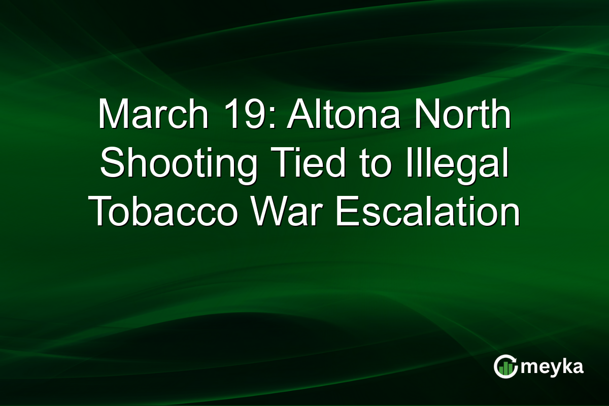 March 19: Altona North Shooting Tied to Illegal Tobacco War Escalation