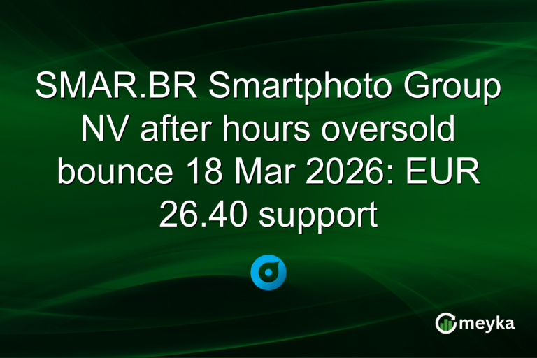 SMAR.BR Smartphoto Group NV after hours oversold bounce 18 Mar 2026: EUR 26.40 support