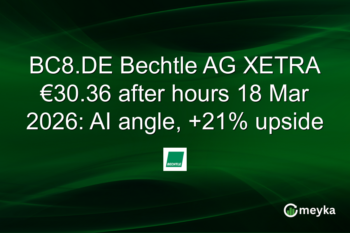 BC8.DE Bechtle AG XETRA €30.36 after hours 18 Mar 2026: AI angle, +21% upside
