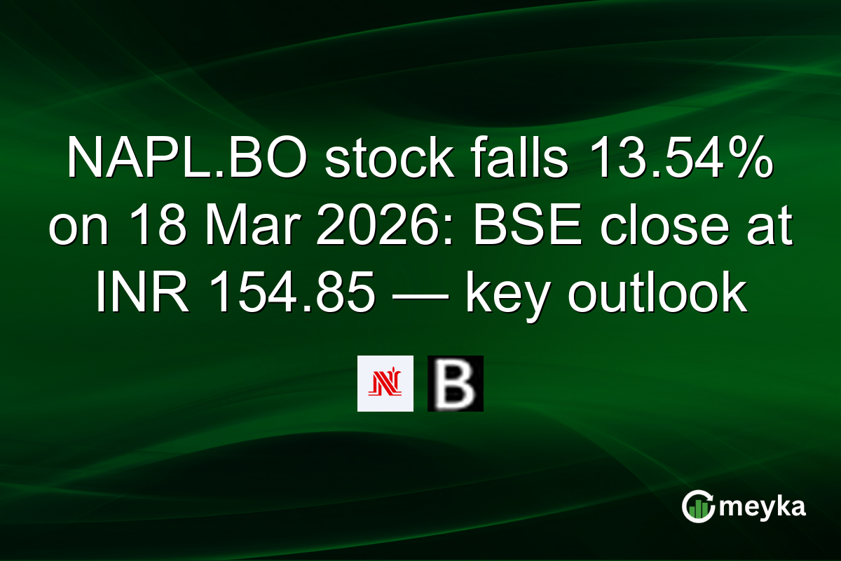 NAPL.BO stock falls 13.54% on 18 Mar 2026: BSE close at INR 154.85 — key outlook