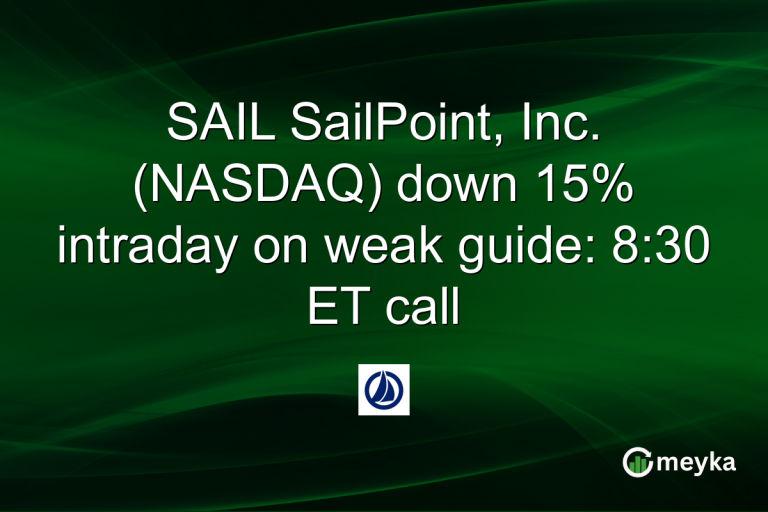 SAIL SailPoint, Inc. (NASDAQ) down 15% intraday on weak guide: 8:30 ET call