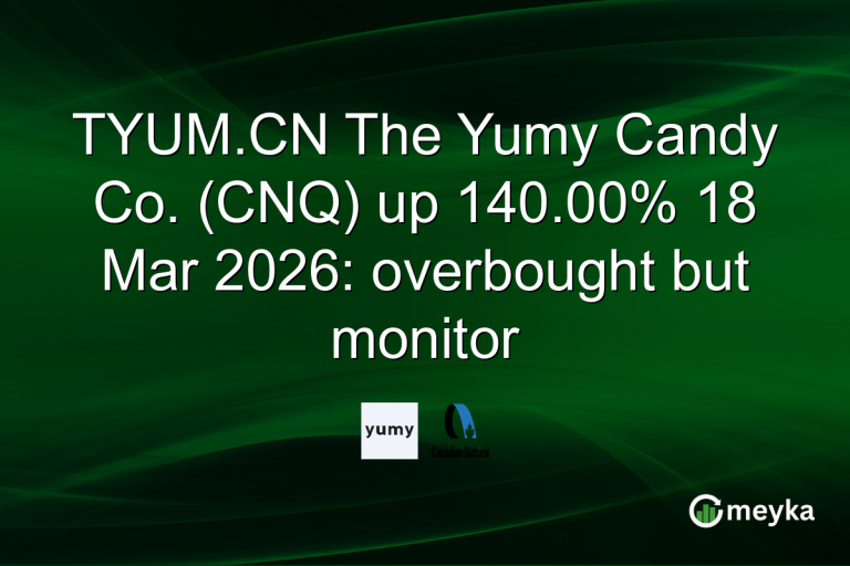 TYUM.CN The Yumy Candy Co. (CNQ) up 140.00% 18 Mar 2026: overbought but monitor