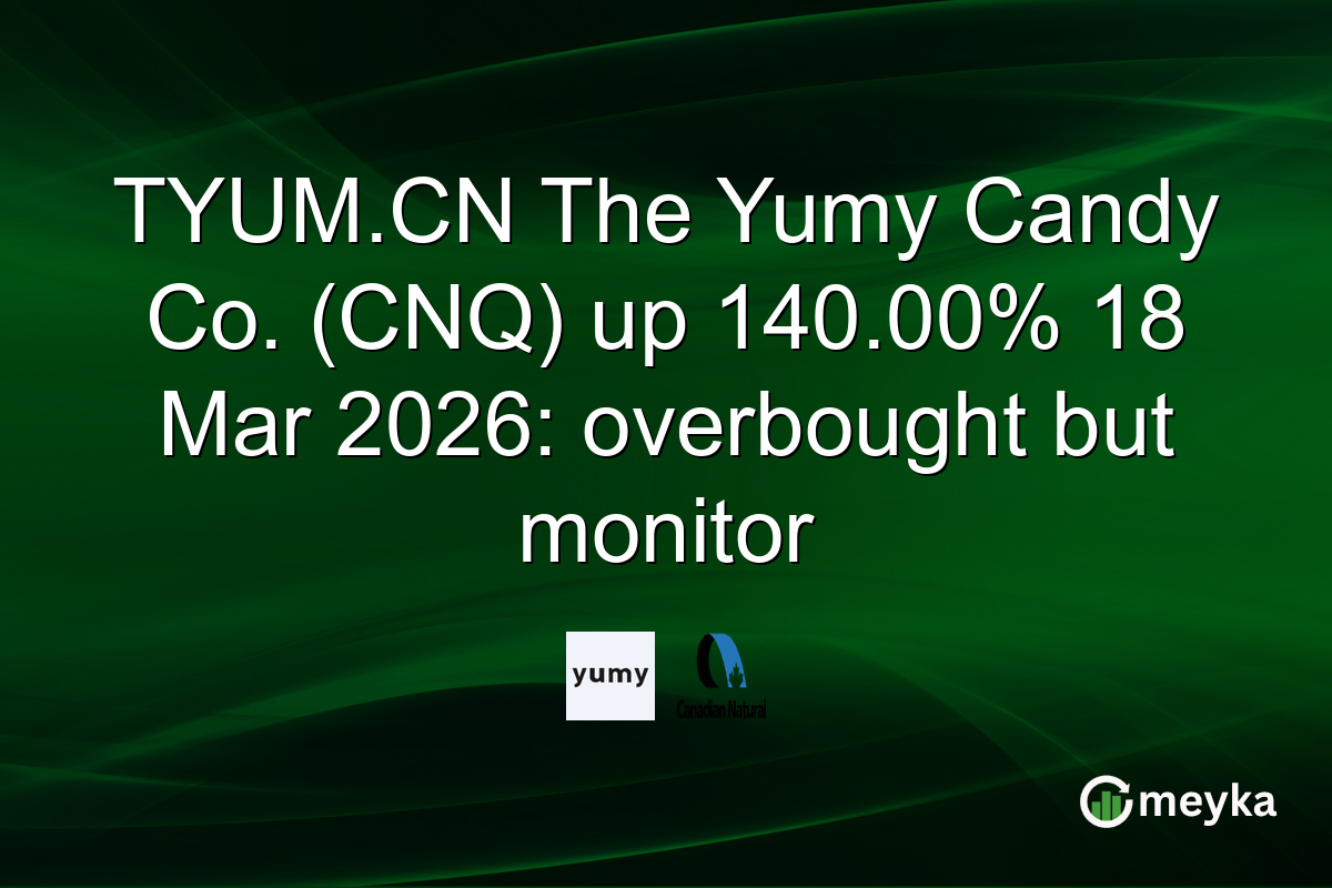 TYUM.CN The Yumy Candy Co. (CNQ) up 140.00% 18 Mar 2026: overbought but monitor