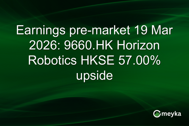 Earnings pre-market 19 Mar 2026: 9660.HK Horizon Robotics HKSE 57.00% upside