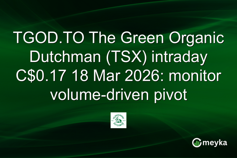 TGOD.TO The Green Organic Dutchman (TSX) intraday C$0.17 18 Mar 2026: monitor volume-driven pivot