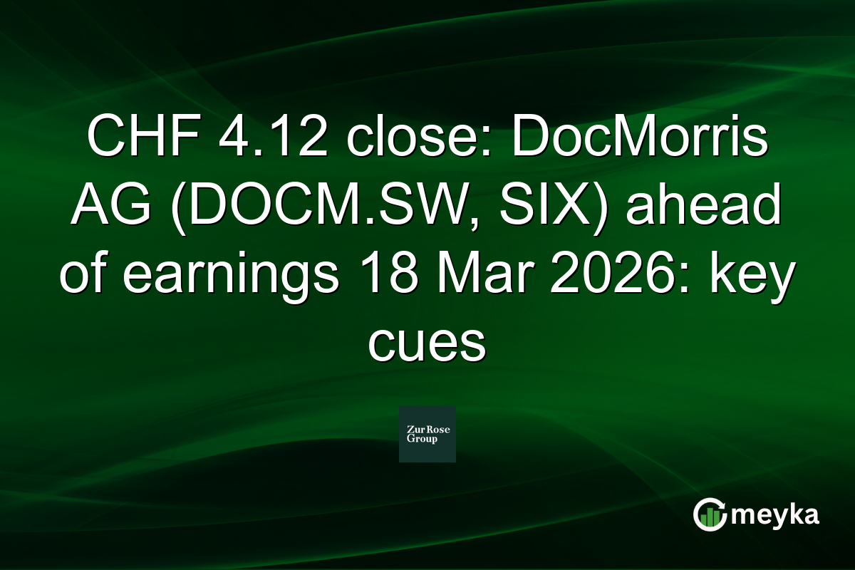 CHF 4.12 close: DocMorris AG (DOCM.SW, SIX) ahead of earnings 18 Mar 2026: key cues