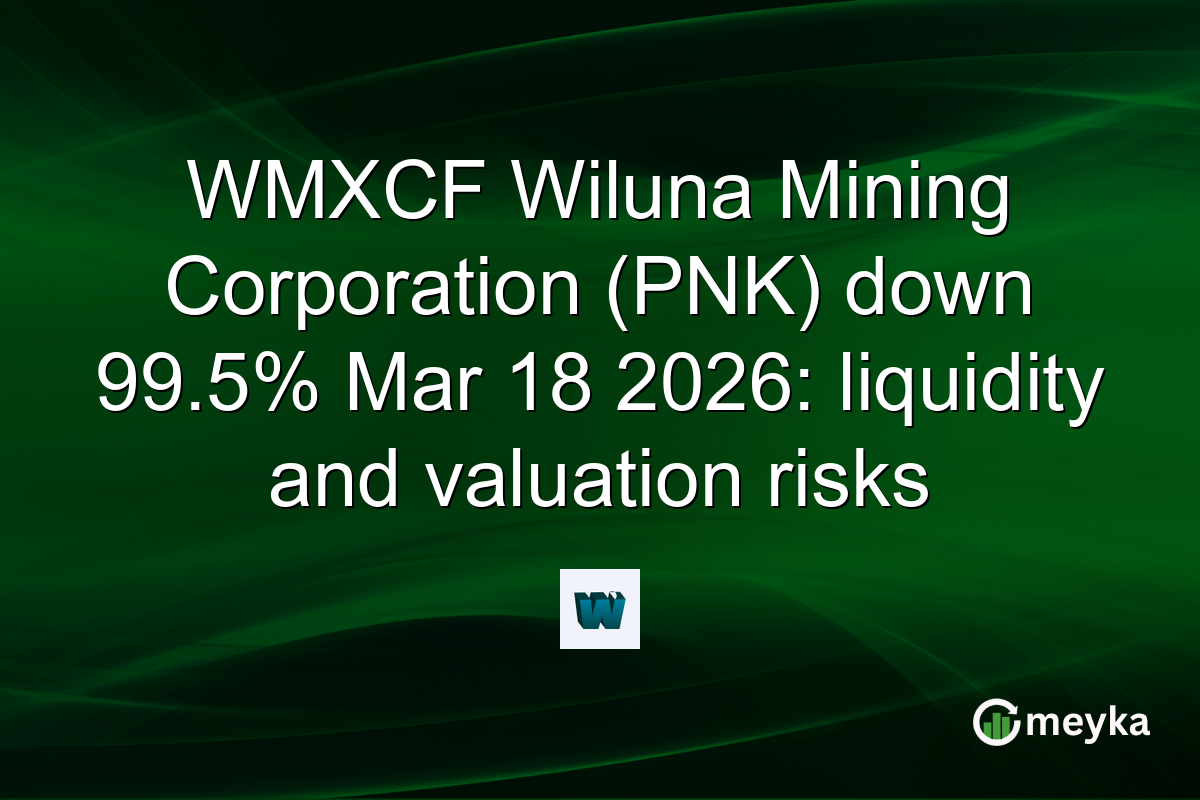 WMXCF Wiluna Mining Corporation (PNK) down 99.5% Mar 18 2026: liquidity and valuation risks