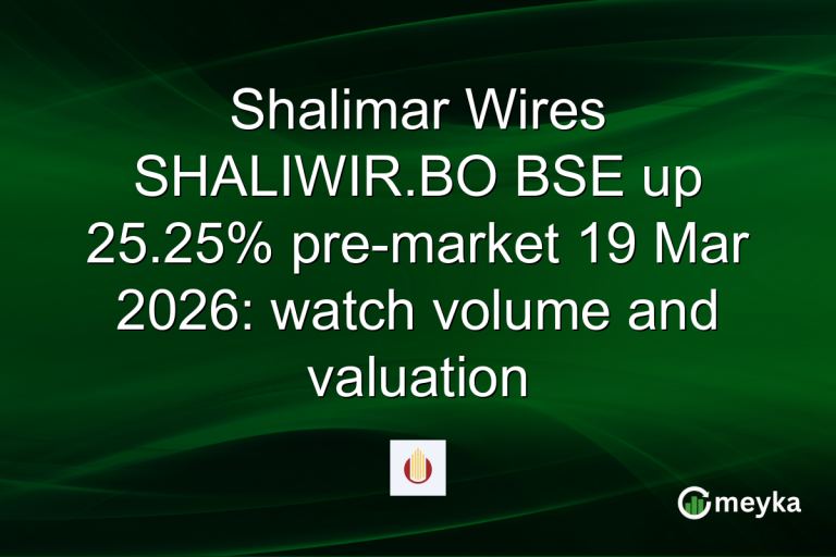 Shalimar Wires SHALIWIR.BO BSE up 25.25% pre-market 19 Mar 2026: watch volume and valuation