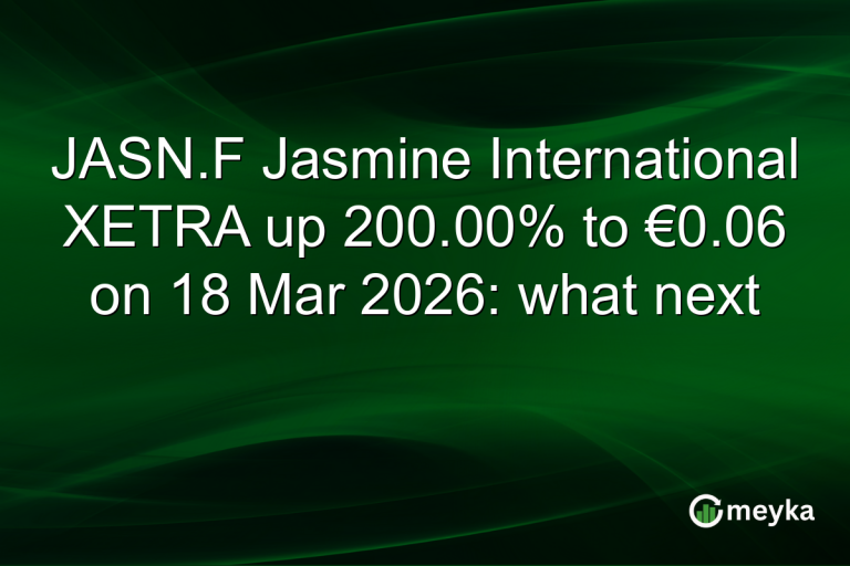 JASN.F Jasmine International XETRA up 200.00% to €0.06 on 18 Mar 2026: what next