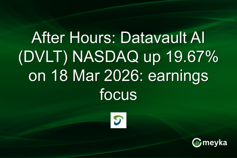 After Hours: Datavault AI (DVLT) NASDAQ up 19.67% on 18 Mar 2026: earnings focus