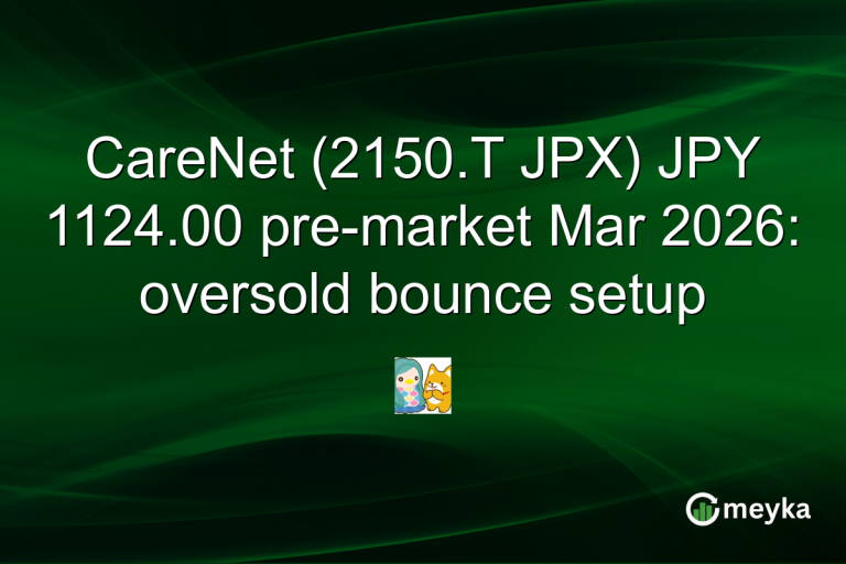 CareNet (2150.T JPX) JPY 1124.00 pre-market Mar 2026: oversold bounce setup