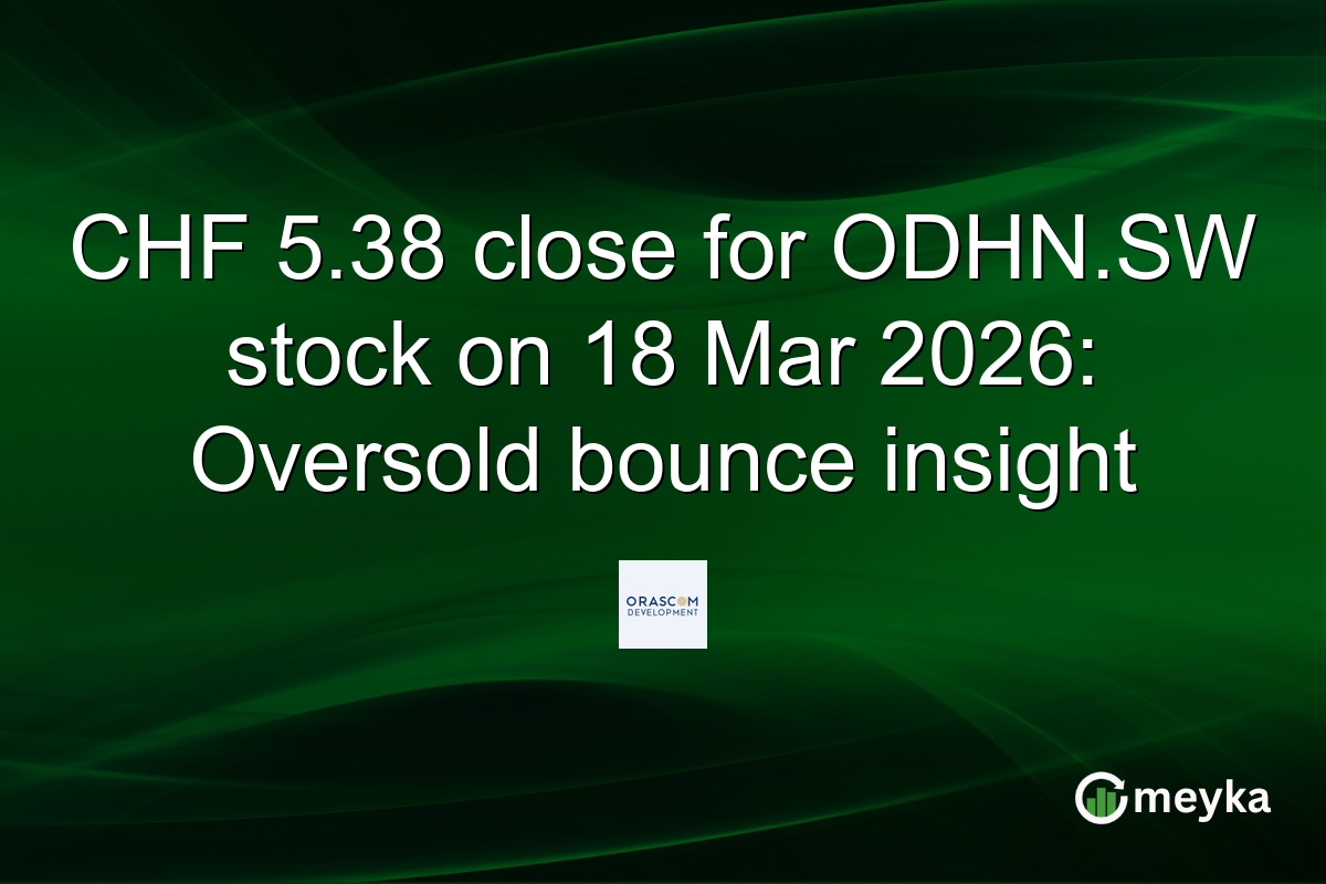 CHF 5.38 close for ODHN.SW stock on 18 Mar 2026: Oversold bounce insight