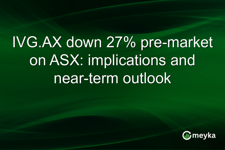 IVG.AX down 27% pre-market on ASX: implications and near-term outlook