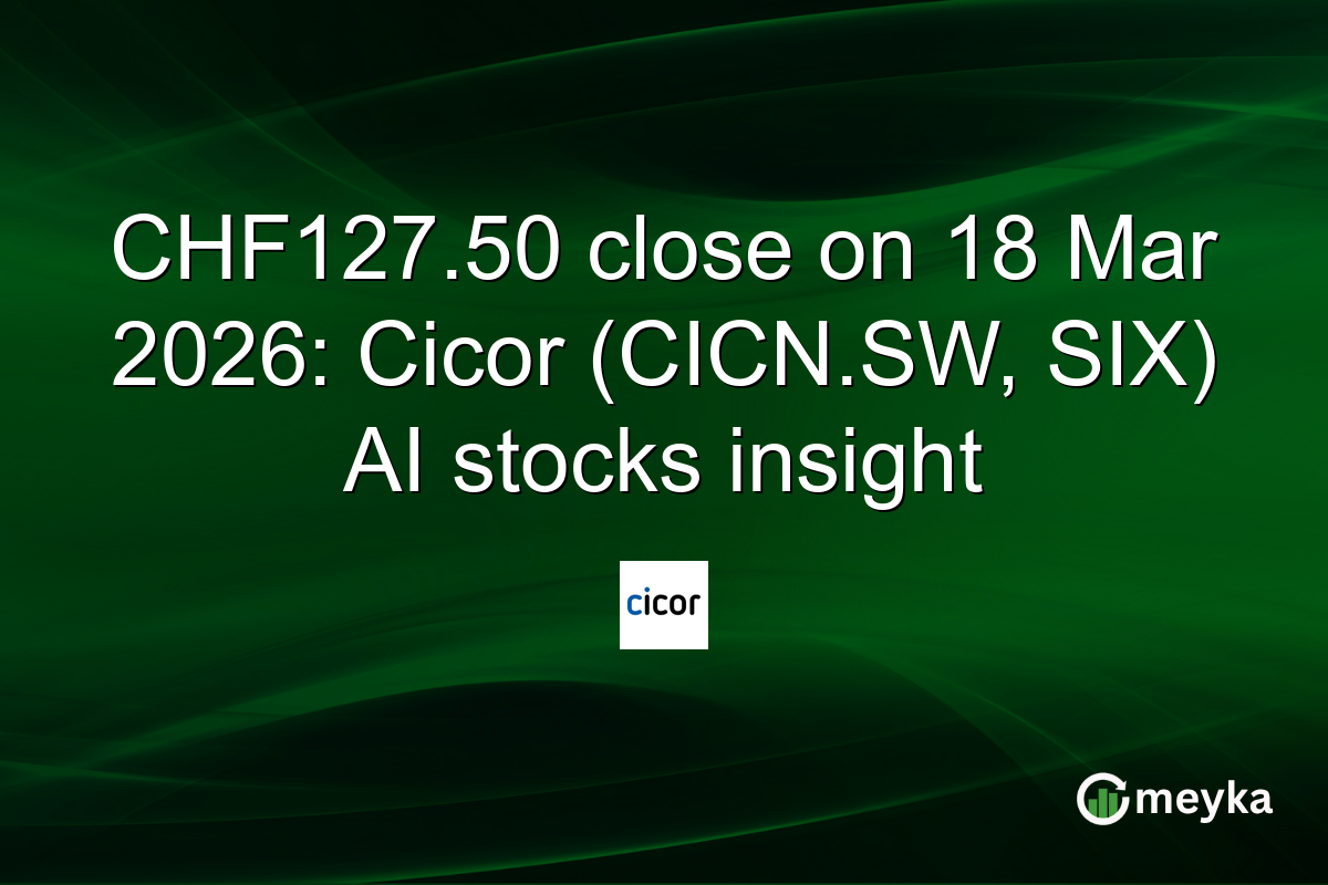 CHF127.50 close on 18 Mar 2026: Cicor (CICN.SW, SIX) AI stocks insight