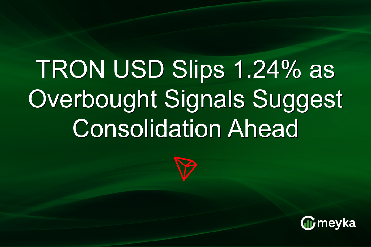 TRON USD Slips 1.24% as Overbought Signals Suggest Consolidation Ahead