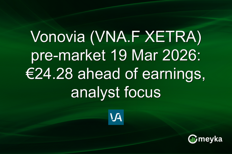 Vonovia (VNA.F XETRA) pre-market 19 Mar 2026: €24.28 ahead of earnings, analyst focus