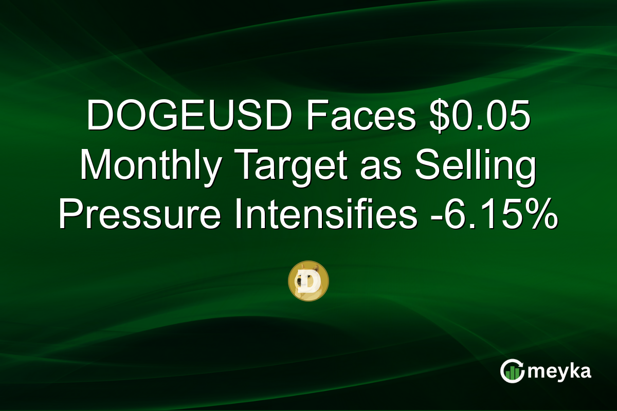 DOGEUSD Faces $0.05 Monthly Target as Selling Pressure Intensifies -6.15%