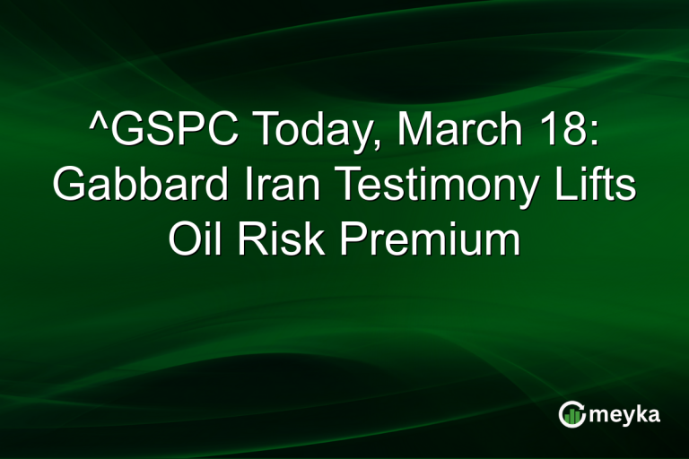 ^GSPC Today, March 18: Gabbard Iran Testimony Lifts Oil Risk Premium