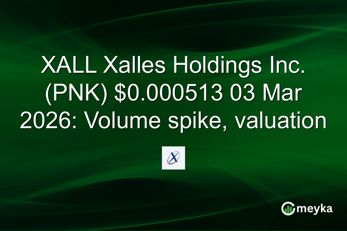XALL Xalles Holdings Inc. (PNK) $0.000513 03 Mar 2026: Volume spike, valuation