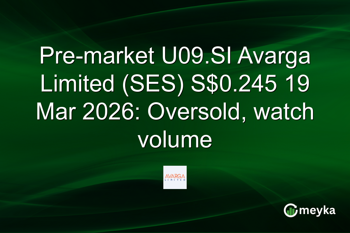Pre-market U09.SI Avarga Limited (SES) S$0.245 19 Mar 2026: Oversold, watch volume