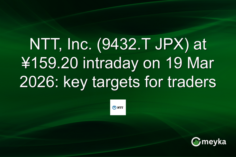 NTT, Inc. (9432.T JPX) at ¥159.20 intraday on 19 Mar 2026: key targets for traders