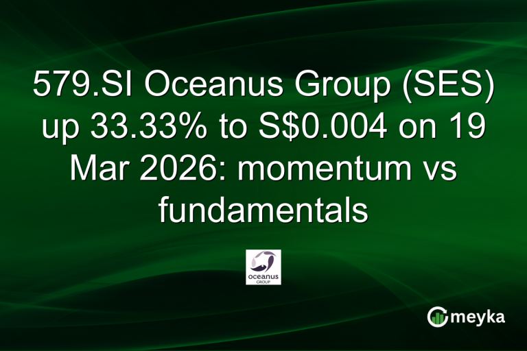 579.SI Oceanus Group (SES) up 33.33% to S$0.004 on 19 Mar 2026: momentum vs fundamentals