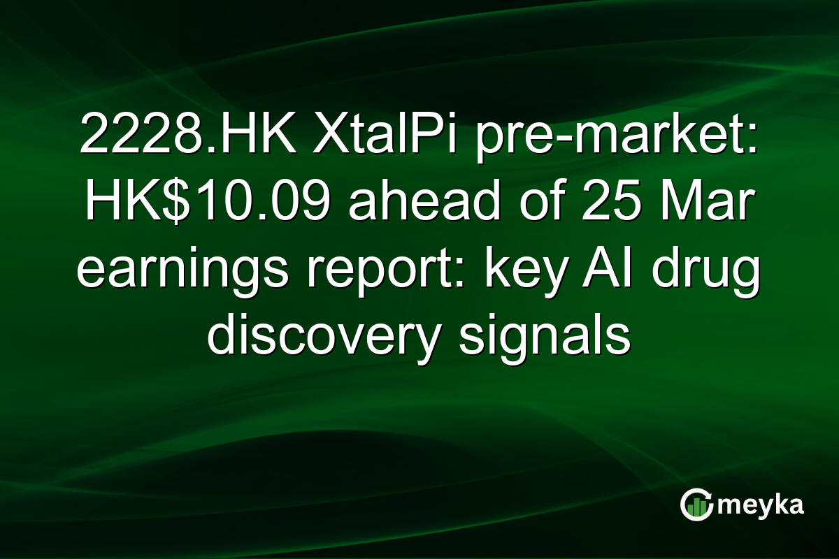 2228.HK XtalPi pre-market: HK$10.09 ahead of 25 Mar earnings report: key AI drug discovery signals
