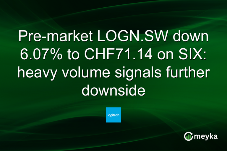Pre-market LOGN.SW down 6.07% to CHF71.14 on SIX: heavy volume signals further downside