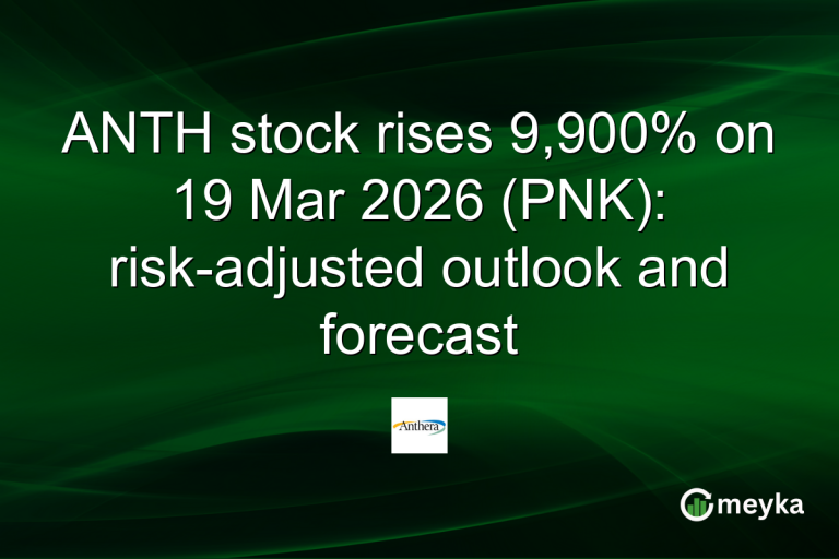 ANTH stock rises 9,900% on 19 Mar 2026 (PNK): risk-adjusted outlook and forecast
