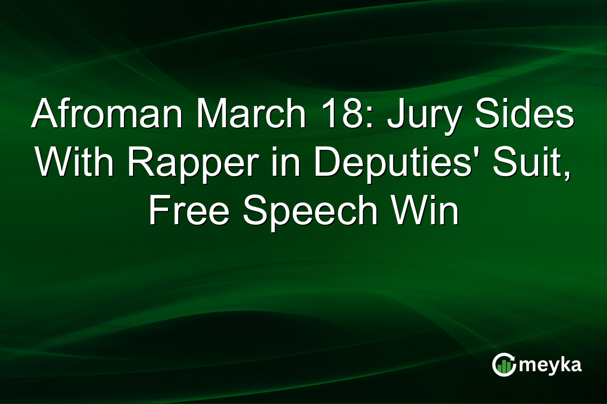 Afroman March 18: Jury Sides With Rapper in Deputies' Suit, Free Speech Win