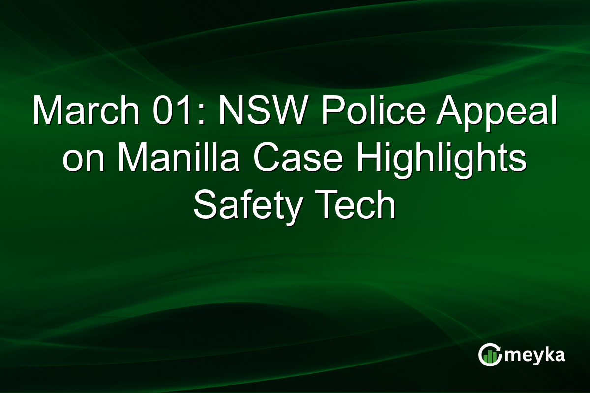 March 01: NSW Police Appeal on Manilla Case Highlights Safety Tech