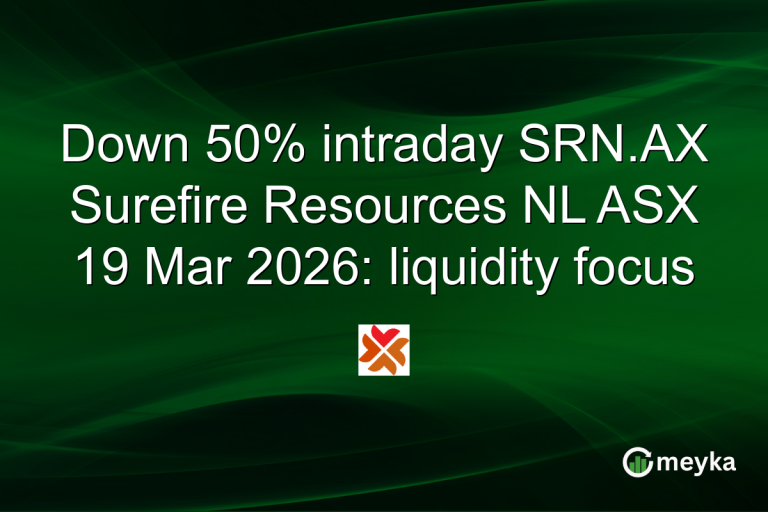 Down 50% intraday SRN.AX Surefire Resources NL ASX 19 Mar 2026: liquidity focus