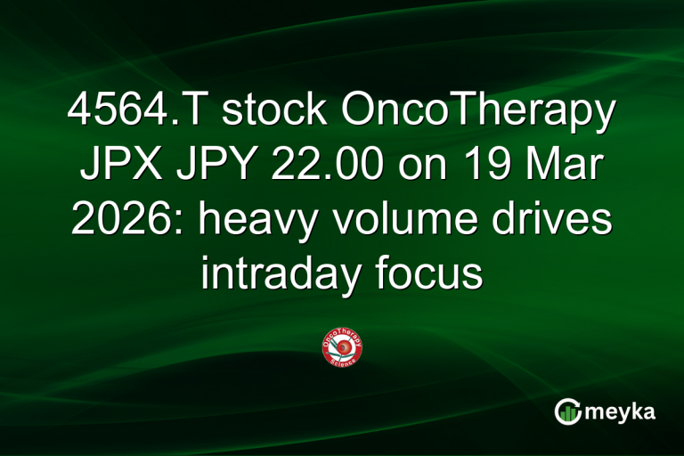 4564.T stock OncoTherapy JPX JPY 22.00 on 19 Mar 2026: heavy volume drives intraday focus