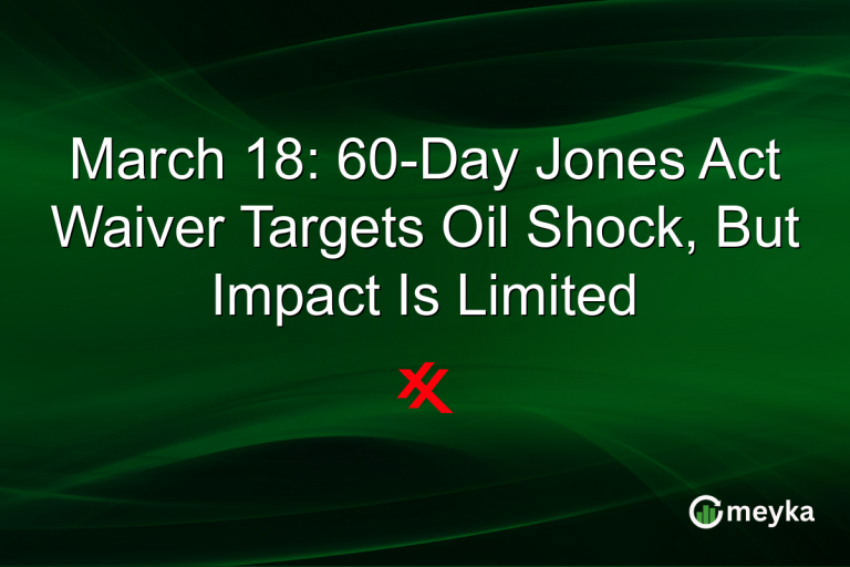 March 18: 60-Day Jones Act Waiver Targets Oil Shock, But Impact Is Limited