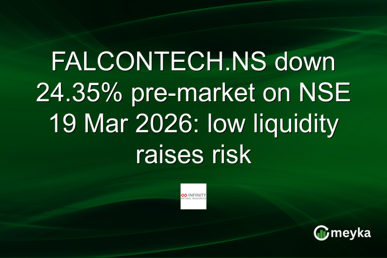 FALCONTECH.NS down 24.35% pre-market on NSE 19 Mar 2026: low liquidity raises risk