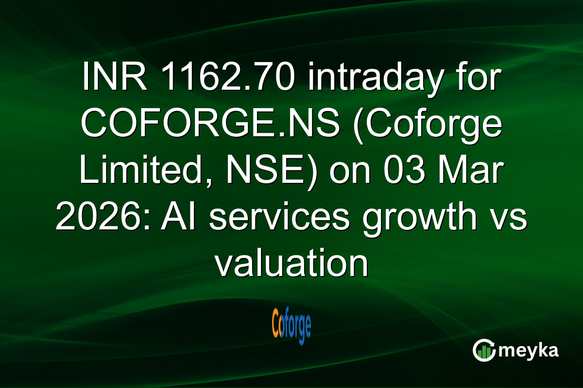 INR 1162.70 intraday for COFORGE.NS (Coforge Limited, NSE) on 03 Mar 2026: AI services growth vs valuation