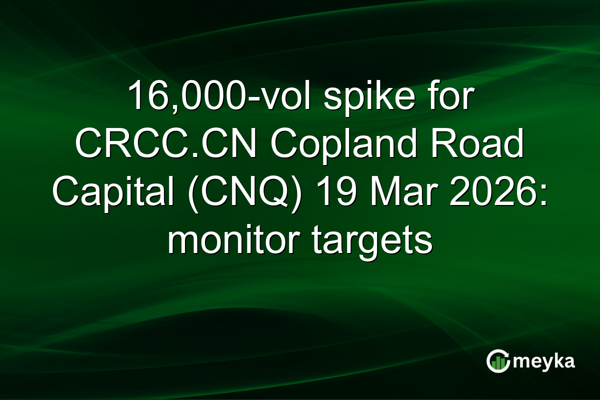 16,000-vol spike for CRCC.CN Copland Road Capital (CNQ) 19 Mar 2026: monitor targets