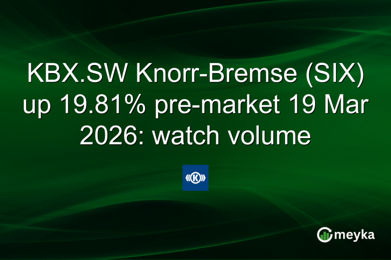KBX.SW Knorr-Bremse (SIX) up 19.81% pre-market 19 Mar 2026: watch volume