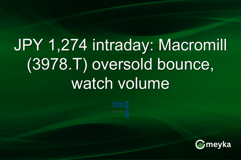 JPY 1,274 intraday: Macromill (3978.T) oversold bounce, watch volume