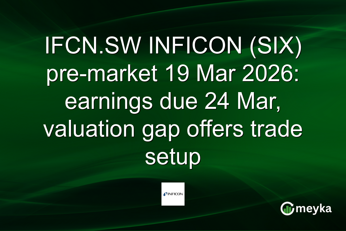IFCN.SW INFICON (SIX) pre-market 19 Mar 2026: earnings due 24 Mar, valuation gap offers trade setup