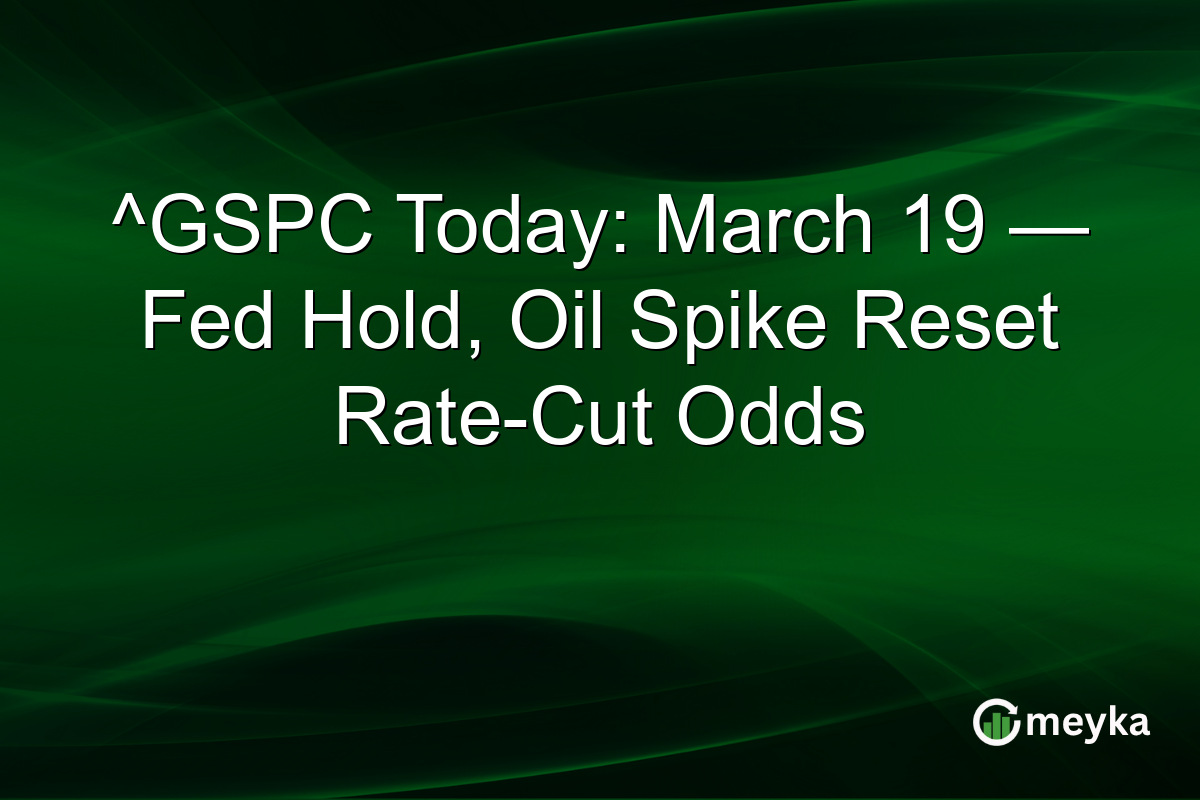 ^GSPC Today: March 19 — Fed Hold, Oil Spike Reset Rate-Cut Odds