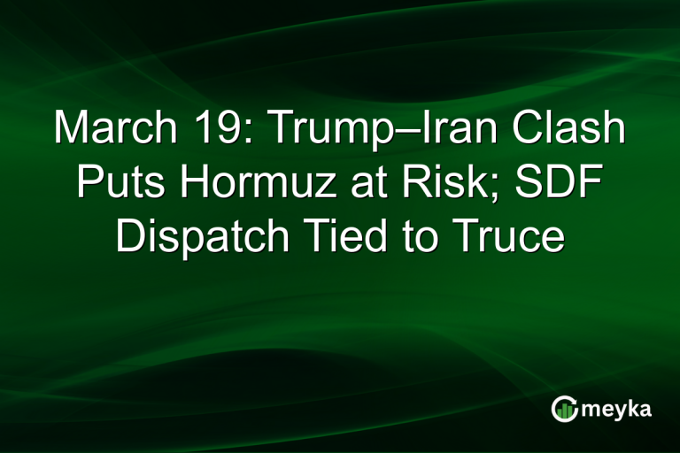 March 19: Trump–Iran Clash Puts Hormuz at Risk; SDF Dispatch Tied to Truce