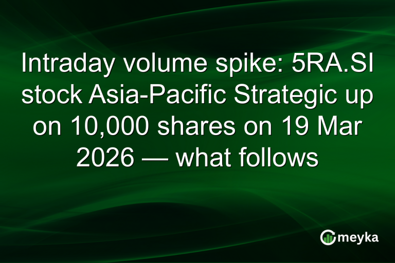 Intraday volume spike: 5RA.SI stock Asia-Pacific Strategic up on 10,000 shares on 19 Mar 2026 — what follows
