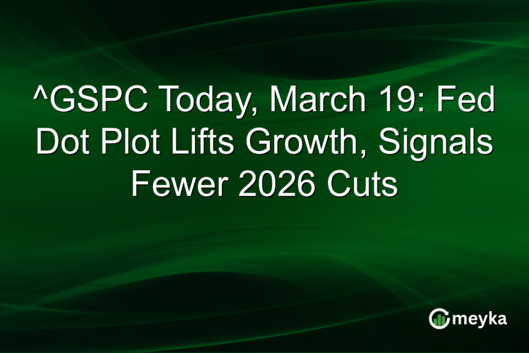 ^GSPC Today, March 19: Fed Dot Plot Lifts Growth, Signals Fewer 2026 Cuts