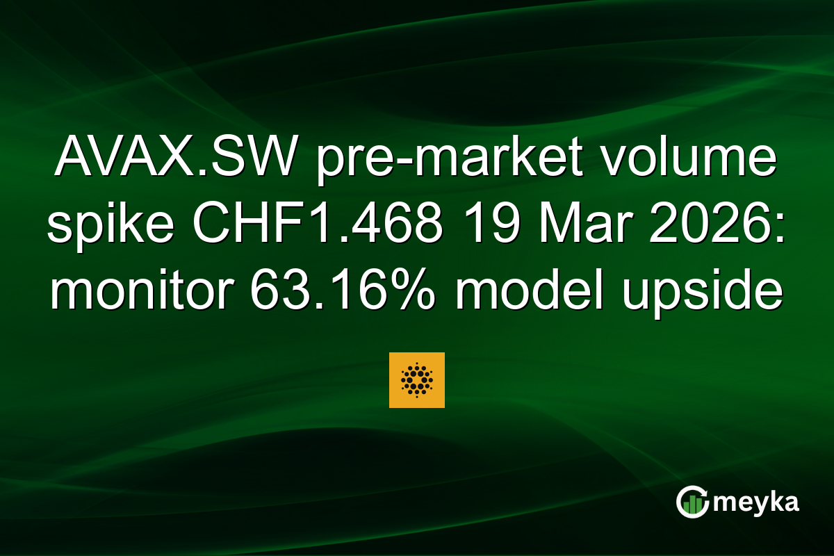 AVAX.SW pre-market volume spike CHF1.468 19 Mar 2026: monitor 63.16% model upside
