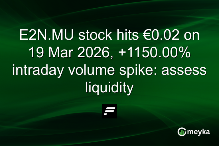 E2N.MU stock hits €0.02 on 19 Mar 2026, +1150.00% intraday volume spike: assess liquidity