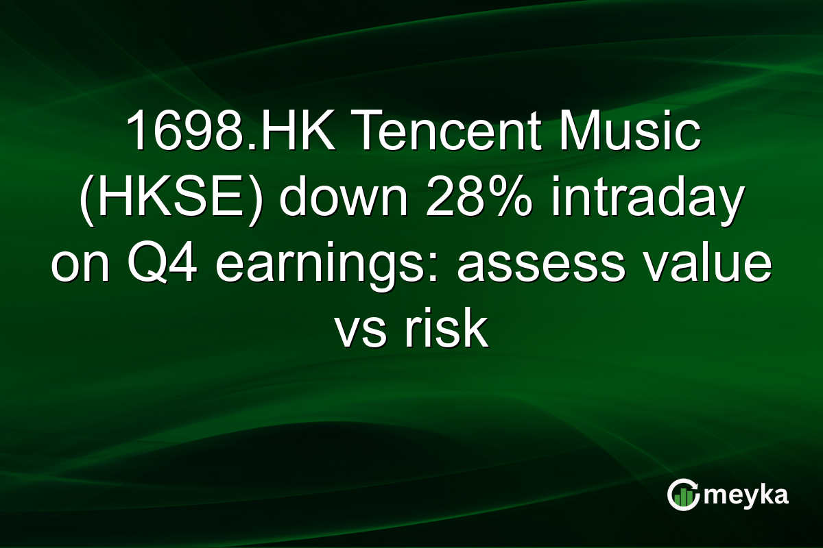 1698.HK Tencent Music (HKSE) down 28% intraday on Q4 earnings: assess value vs risk